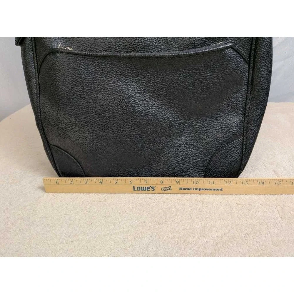 Samsonite Saturn Black Leather‎ Hobo Shoulder Bag Medium